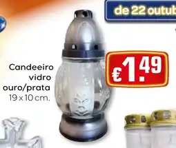 Bolama Candeeiro vidro ouro/prata promoção