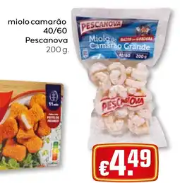 Bolama Miolo camarão 40/60 pescanova promoção