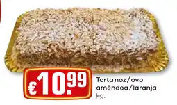 Bolama Torta noz/ovo amêndoa/laranja promoção