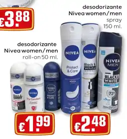 Bolama desodorante nivea women/men roll-on 50 ml promoção