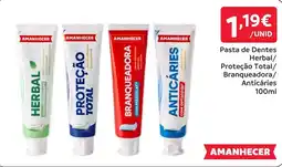 Amanhecer Pasta de dentes herbal proteção total branqueadora anticáries promoção