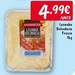 Ponto Fresco Amanhecer lasanha bolonhesa promoção