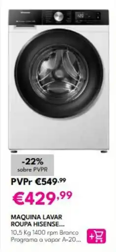 Radio Popular maquina lavar roupa hisense promoção