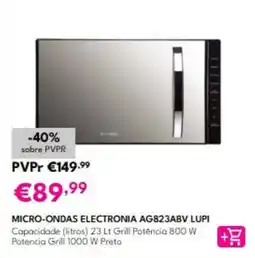 Radio Popular micro-ondas electronia ag823abv lupi promoção