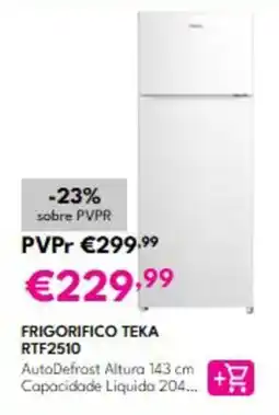 Radio Popular frigorifico teka rtf2510 promoção