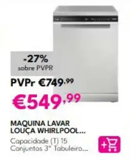 Radio Popular maquina lavar louça whirlpool promoção