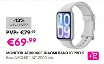 Monitor atividade xiaomi band 10 pro s