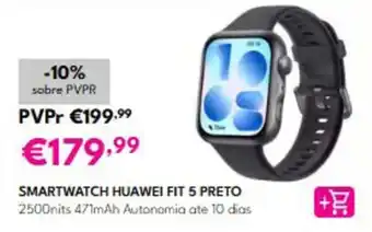 Smartwatch huawei fit 5 preto