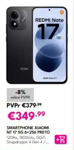Radio Popular smartphone xiaomi nt 17 5g 6+256 preto promoção
