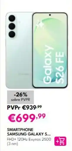 Radio Popular smartphone samsung galaxy s26 fe promoção