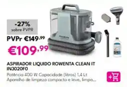 Radio Popular aspirador liquido rowenta clean it promoção