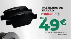 Feu Vert Pastilhas de travão bosch promoção