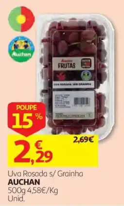 Auchan Uva Rosada s/ Grainha Auchan promoção