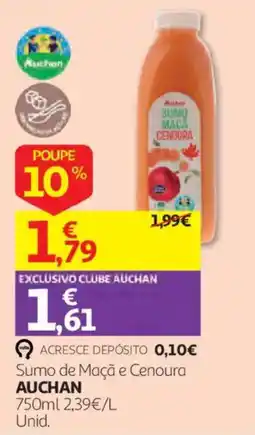 Auchan Sumo de Maçã e Cenoura Auchan promoção