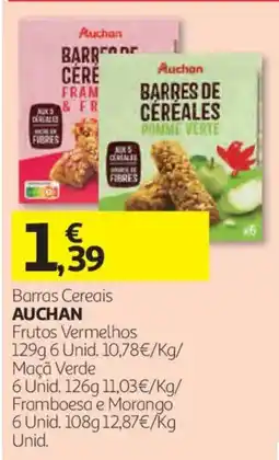 Auchan Barras Cereais Auchan promoção