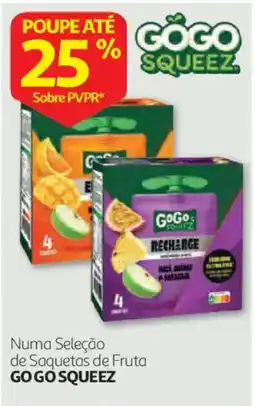 Auchan Numa Seleção de Saquetas de Fruta Go Go Squeeze promoção