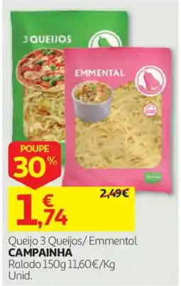 Auchan Queijo 3 Queijos/ Emmental Campainha promoção