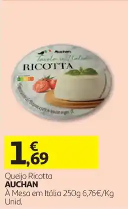 Auchan Queijo ricotta auchan a mesa em itália promoção