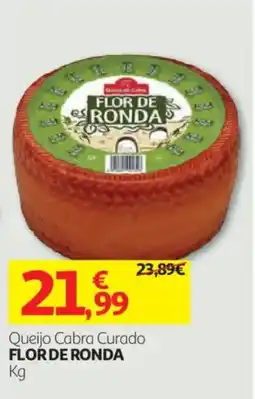 Auchan Queijo Cabra Curado Flor de Ronda promoção