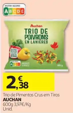 Auchan Trio de pimentos crus em tiras auchan promoção