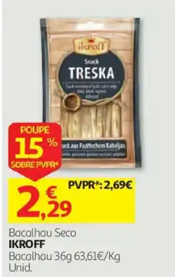 Auchan Bacalhau Seco Ikroff promoção