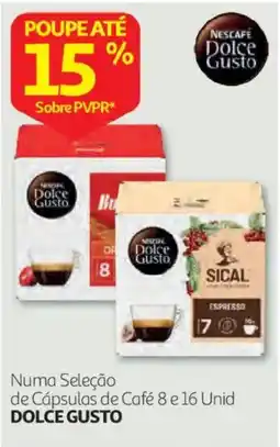 Auchan Numa Seleção de Cápsulas de Café 8 e 16 Unid DOLCE GUSTO promoção