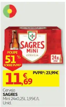 Auchan Cerveja Sagres Mini promoção