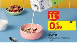 Auchan Leite UHT Mimosa promoção