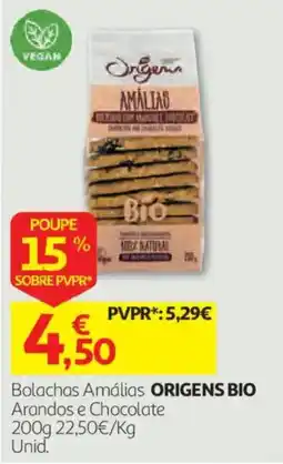 Auchan Bolachas AmáliaS ORIGENS BIO promoção