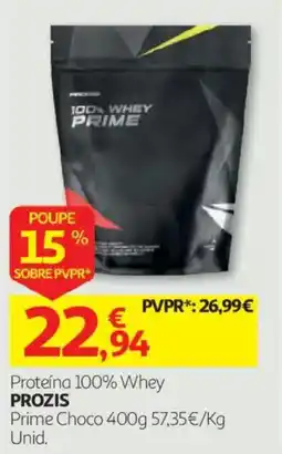 Auchan Proteína 100% Whey Prozis Prime Choco promoção