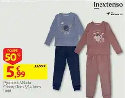 Auchan Pijama de Veludo Inextenso promoção