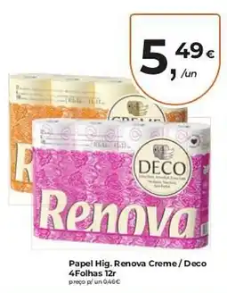 Aqui é fresco Papel Hig. Renova Creme Deco 4 Folhas 12r promoção