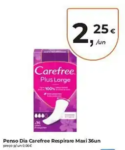 Aqui é fresco Penso Dia Carefree Respirare Maxi promoção