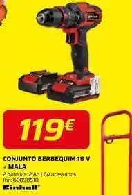 Bricomarché Einhell - conjunto berbequim 18 v + mala promoção