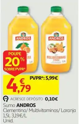 Auchan Sumo andros clementina/multivitaminas/laranja promoção