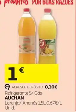 Auchan Refrigerante S/ Gás Auchan Laranja/ Ananás promoção