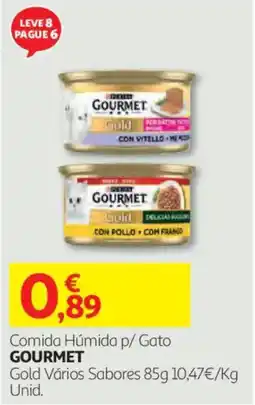Auchan comida húmida p/ gato gourmet gold vários sabores promoção
