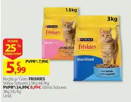 Auchan Ração p/ Gato Friskies Vários Sabores promoção