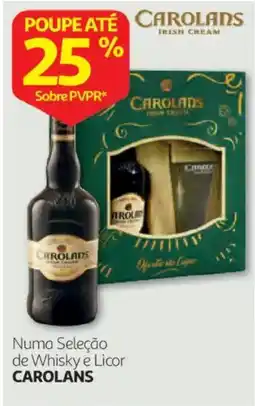 Auchan Numa Seleção de Whisky e Licor Carolans promoção