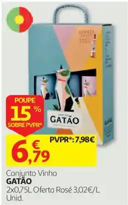 Auchan Conjunto Vinho GATÃO promoção