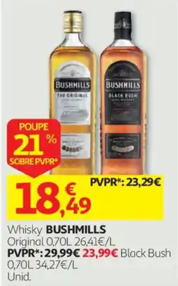 Auchan Whisky bushmills promoção