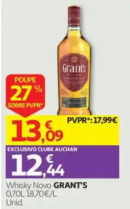 Auchan Whisky Novo GRANT'S promoção