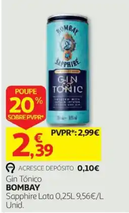 Auchan gin tônico bombay sapphire promoção