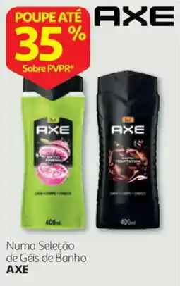 Auchan axe numa seleção de géis de banho axe promoção