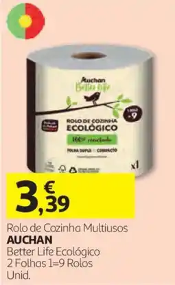 Auchan Rolo de Cozinha Multiusos Auchan Better Life Ecológico promoção
