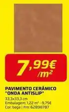Bricomarché Pavimento cerámico onda antislip promoção