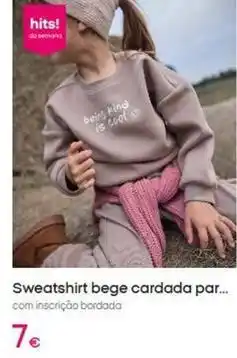 Pepco com - sweatshirt bege cardada par promoção