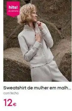 Com - sweatshirt de mulher em malh