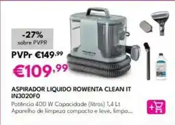 Radio Popular Rowenta - aspirador liquido clean it in3020f0 promoção