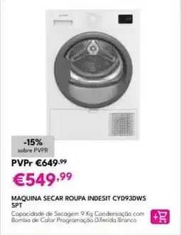 Radio Popular Indesit - maquina secar roupa cyd93dws spt promoção